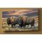 Panoramic Wrapped Canvas Dusty Plains - Bison
