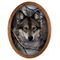 Wolf Portrait Large Framed Oval Canvas Art