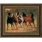 Home Run - Horses Framed Canvas Art Print